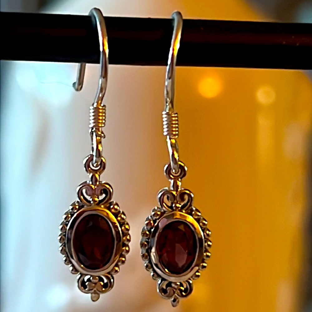 Red Garnet Earrings